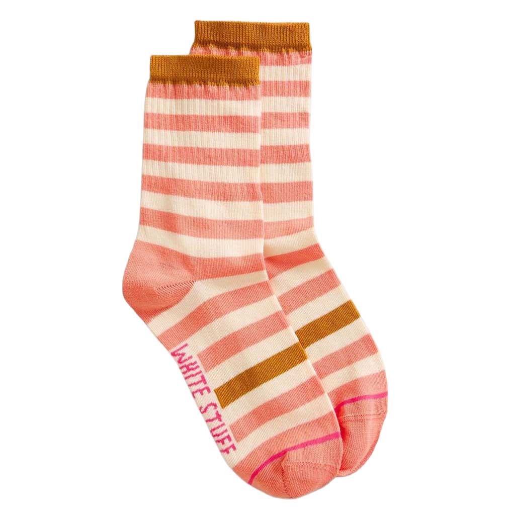 White Stuff Block Stripe Ankle Sock